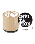 Woodies Rubber Stamp - Invitation