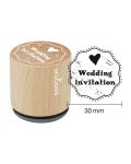 Woodies Rubber Stamp - Wedding Invitation (Heart)