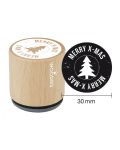 EN-Woodies Rubber Stamp - Merry Xmas - DE- Woodies Motivstempel Merry x-mas