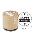 Woodies Rubber Stamp - Happy Holidays