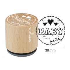 Woodies Rubber Stamp - Baby Girl