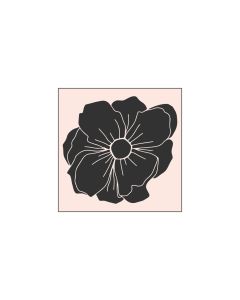 M&B Stamp - flower dark - 45x45mm