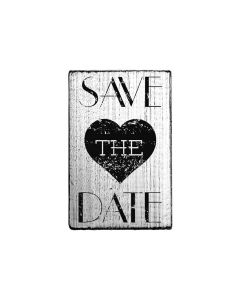 Vintage Stamp - Save the date - Heart