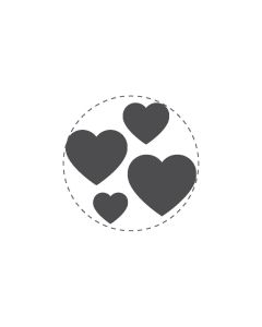 Mini Woodies Rubber Stamp - Hearts