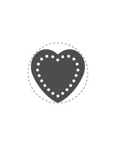 Mini Woodies Rubber Stamp - Heart