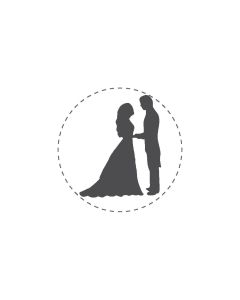 Mini Woodies Rubber Stamp - Bridal couple