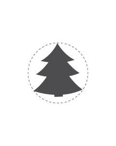 Mini Woodies Rubber Stamp - Christmas tree