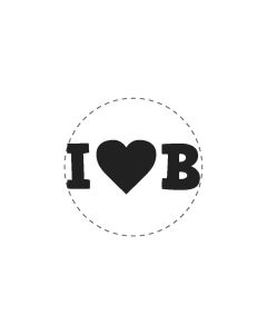 Mini Woodies Rubber Stamp - Belgium - I love B