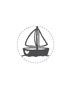 Mini Woodies Rubber Stamp - Sail boat