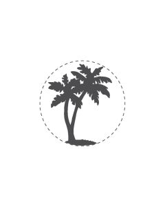 Mini Woodies Rubber Stamp - Palm tree