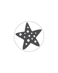 Mini Woodies Rubber Stamp - Starfish