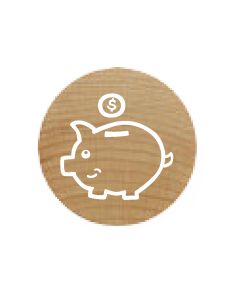 Mini Woodies Rubber Stamp - piggybank