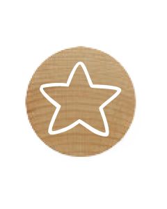 Mini Woodies Rubber Stamp - star