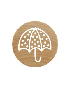 Mini Woodies Rubber Stamp - umbrella