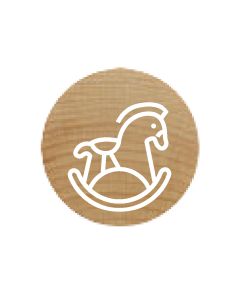 Mini Woodies Rubber Stamp - rocky horse