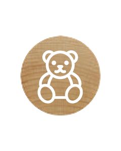Mini Woodies Rubber Stamp - teddy bear