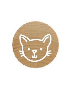 Mini Woodies Rubber Stamp - cat