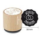 Woodies Rubber Stamp - Wedding Invitation (Rings)